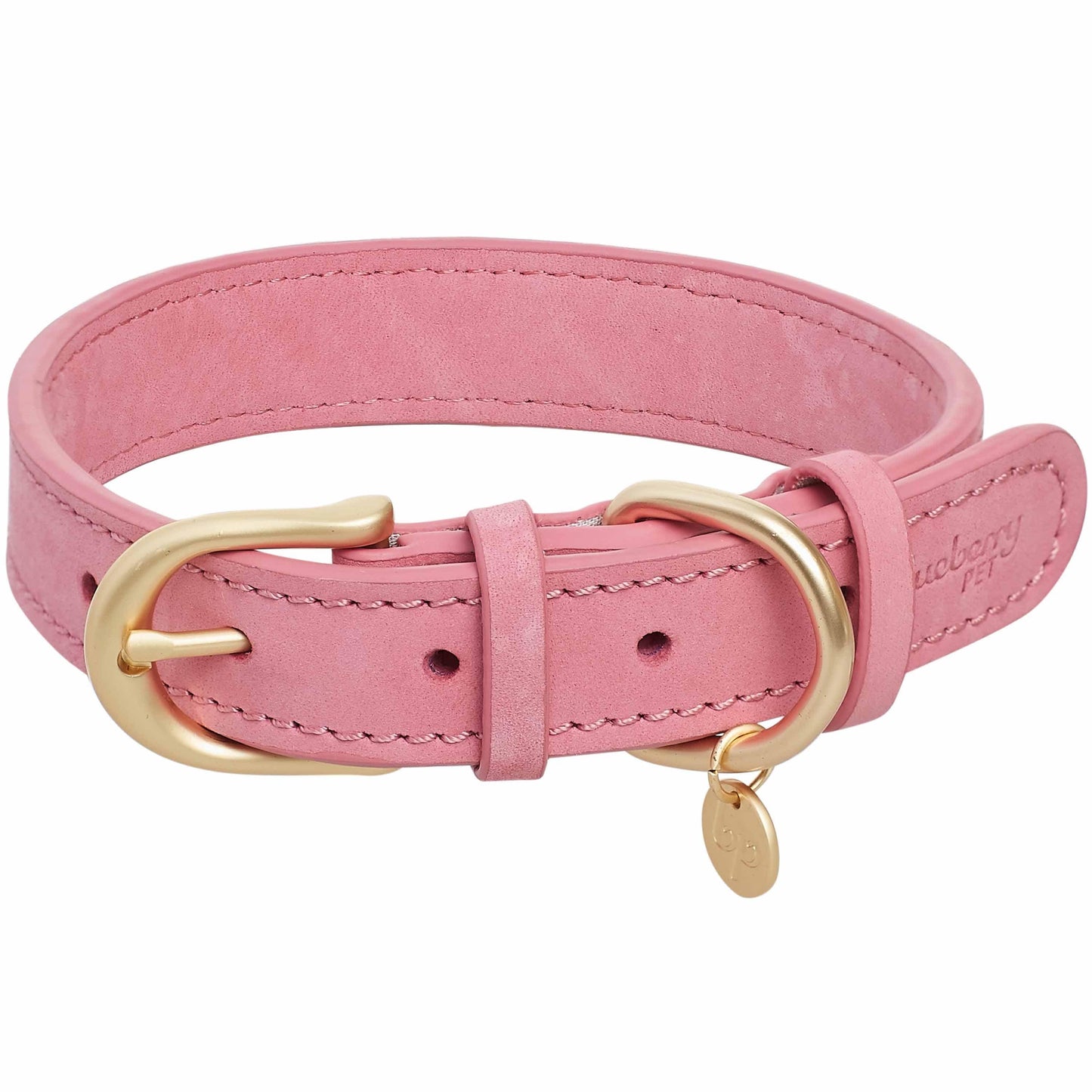 Full Grain Leather Dog Collar - Navy Blue