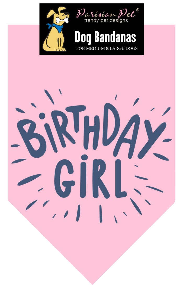 Birthday Girl Dog Bandana