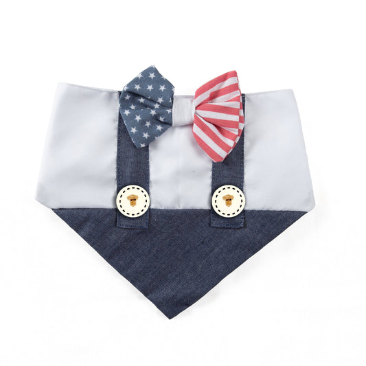 Dog Bandana Patriotic Suspender