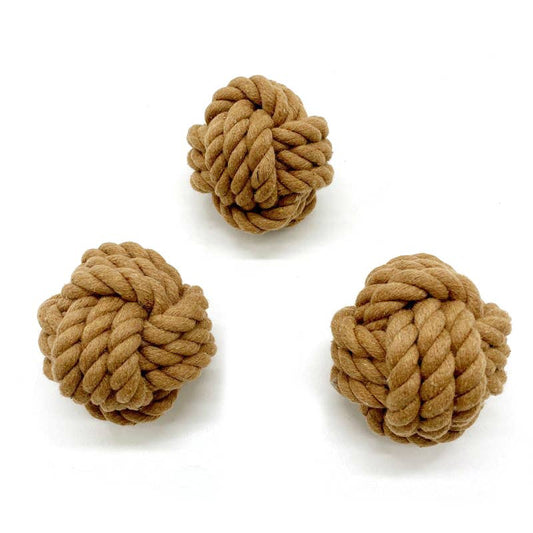 Rope Ball Tug Toy for Dogs - Coffee