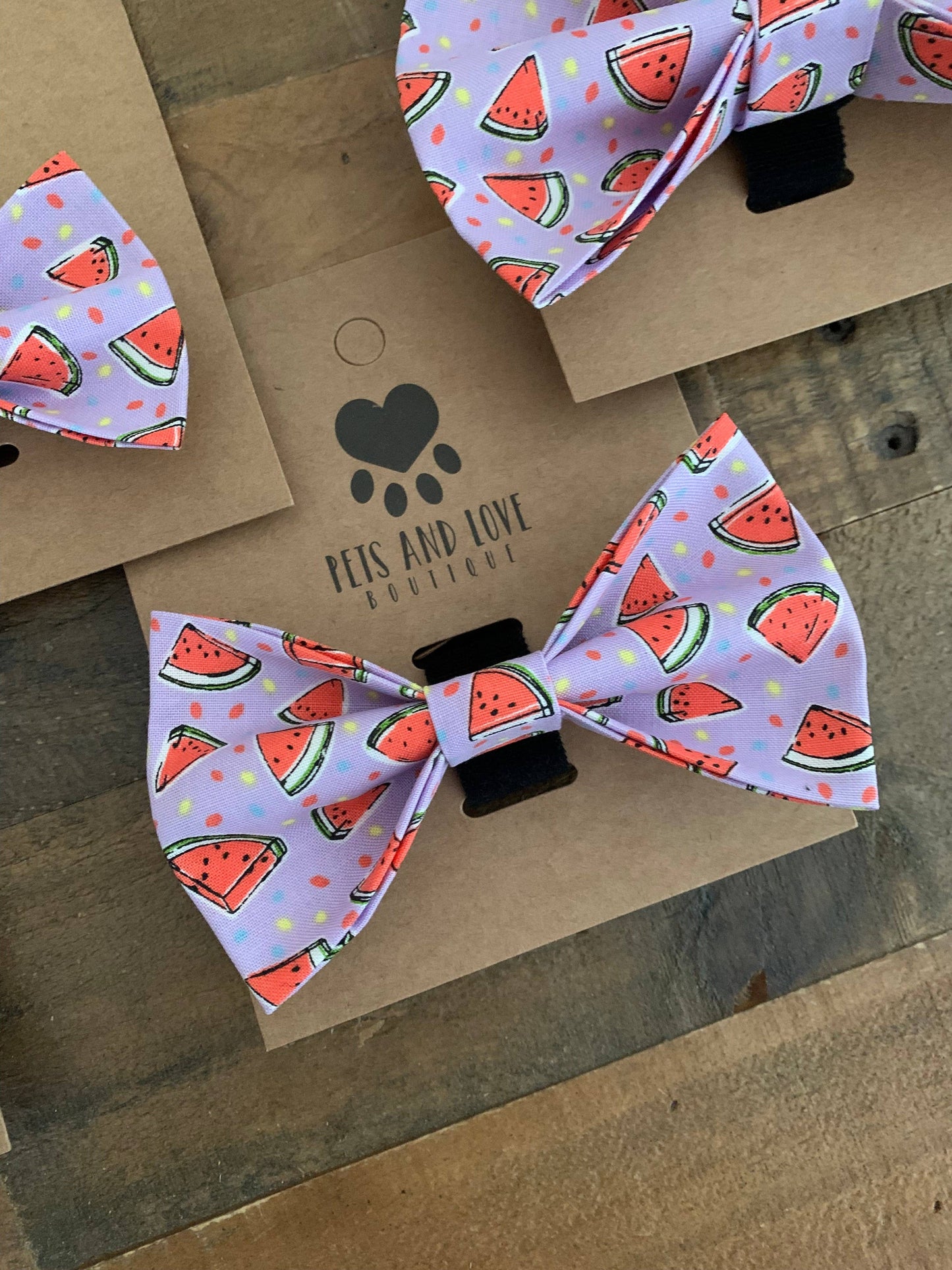 Watermelon Slices Dog Bow