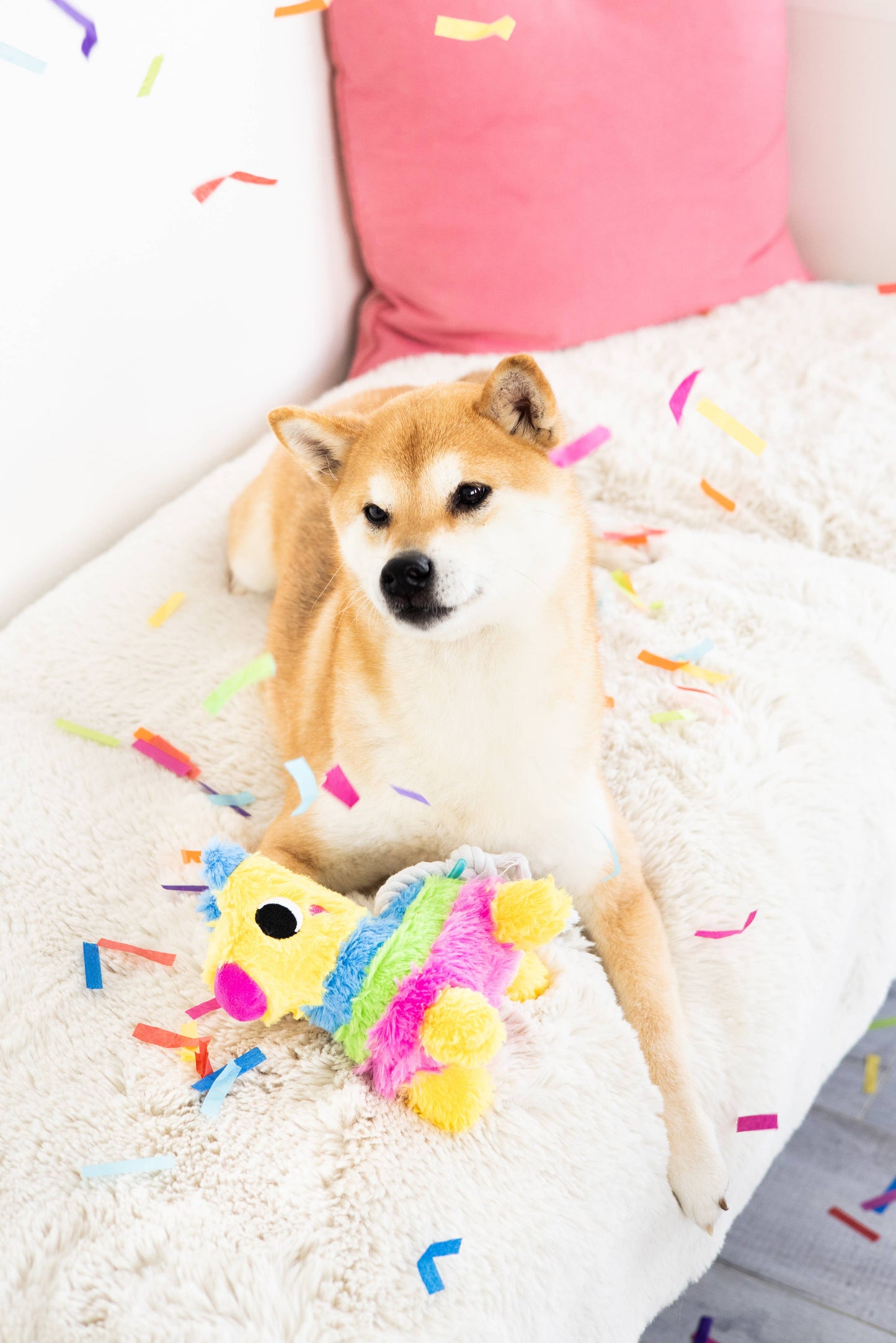Juguete para perro con forma de piñata de cachorro
