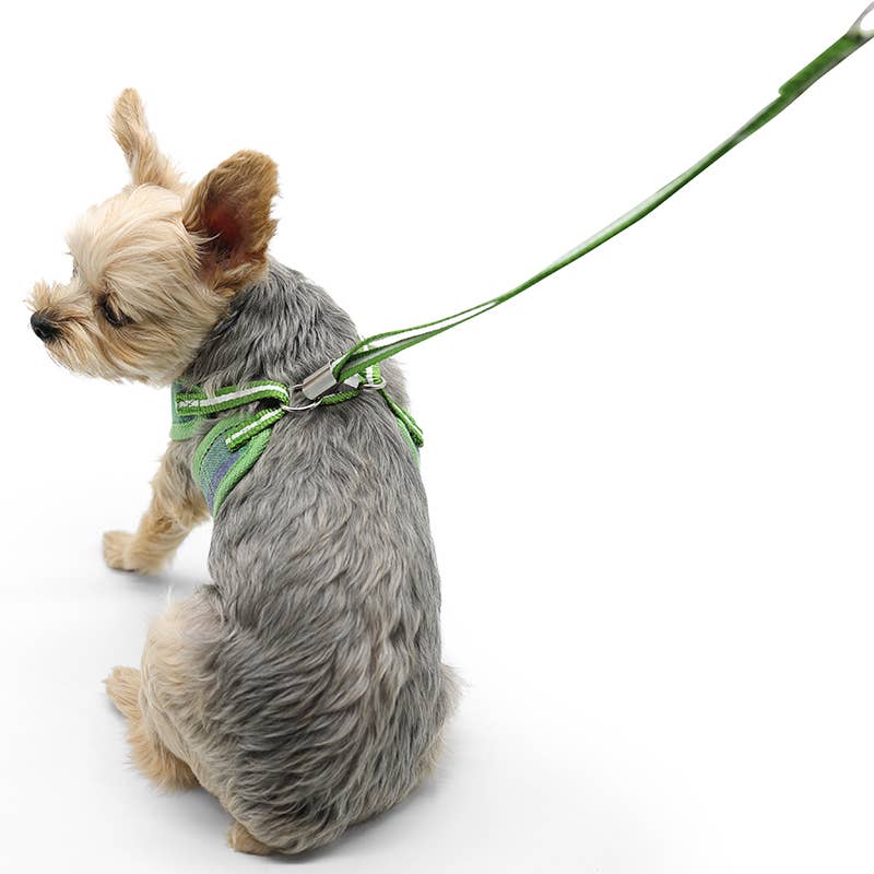 EasyGO Dog Harness Green Plaid