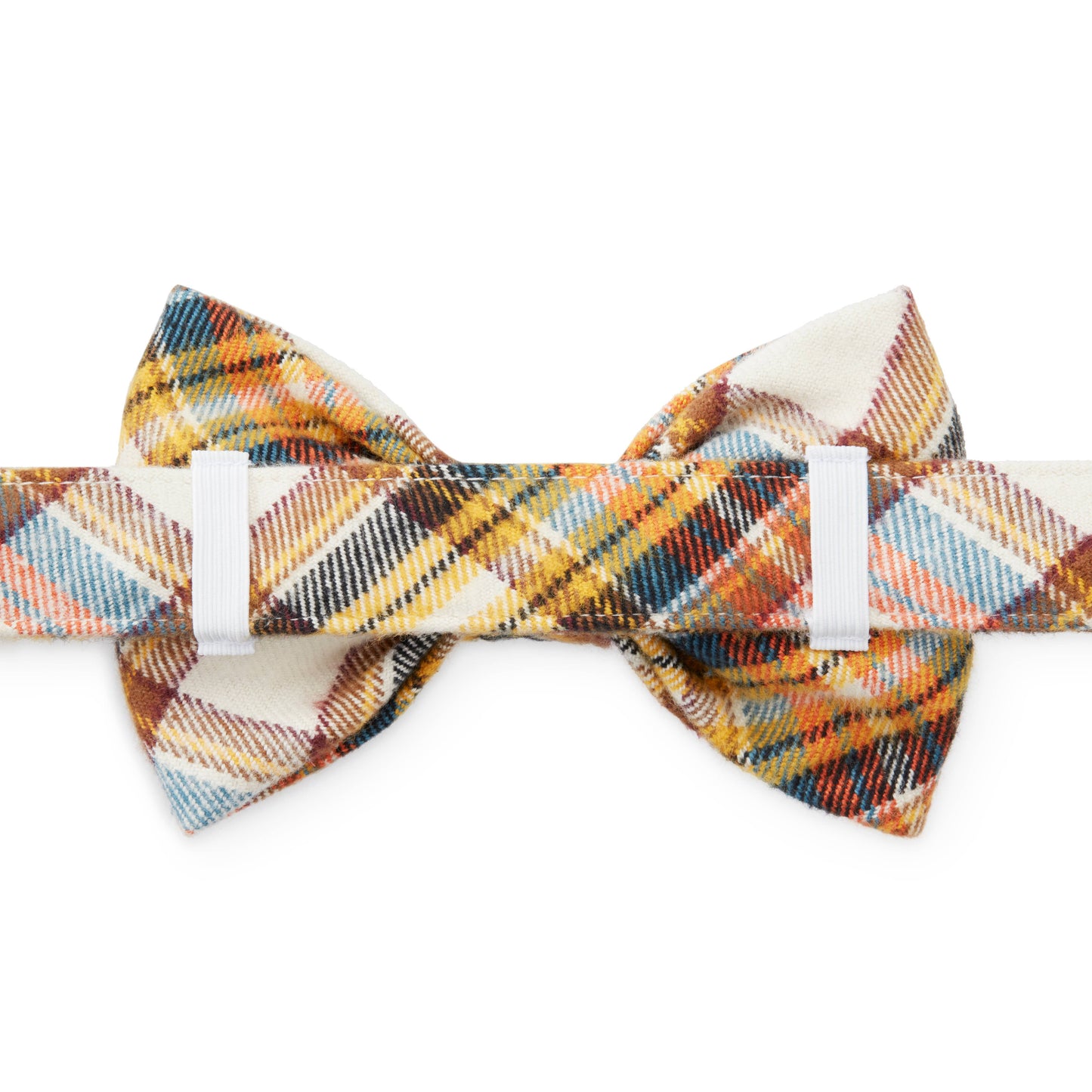 Cornucopia Flannel Fall Dog Bow Tie