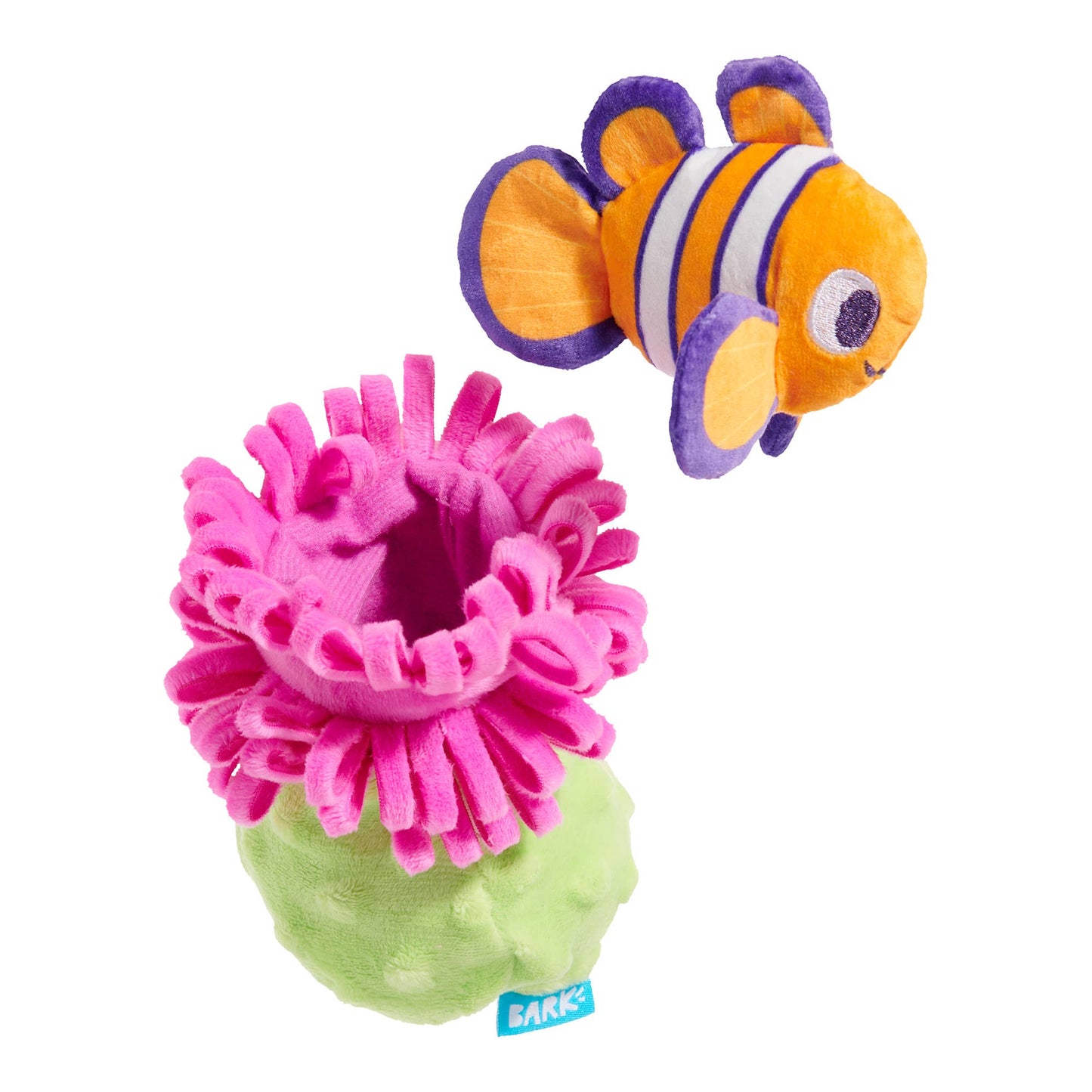 Clown Fishing Around Plush Dog Toy