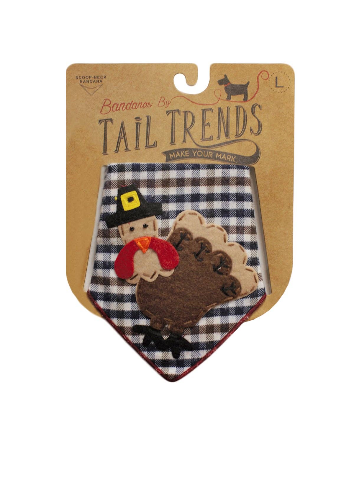 Turkey Brown Plaid Bandana