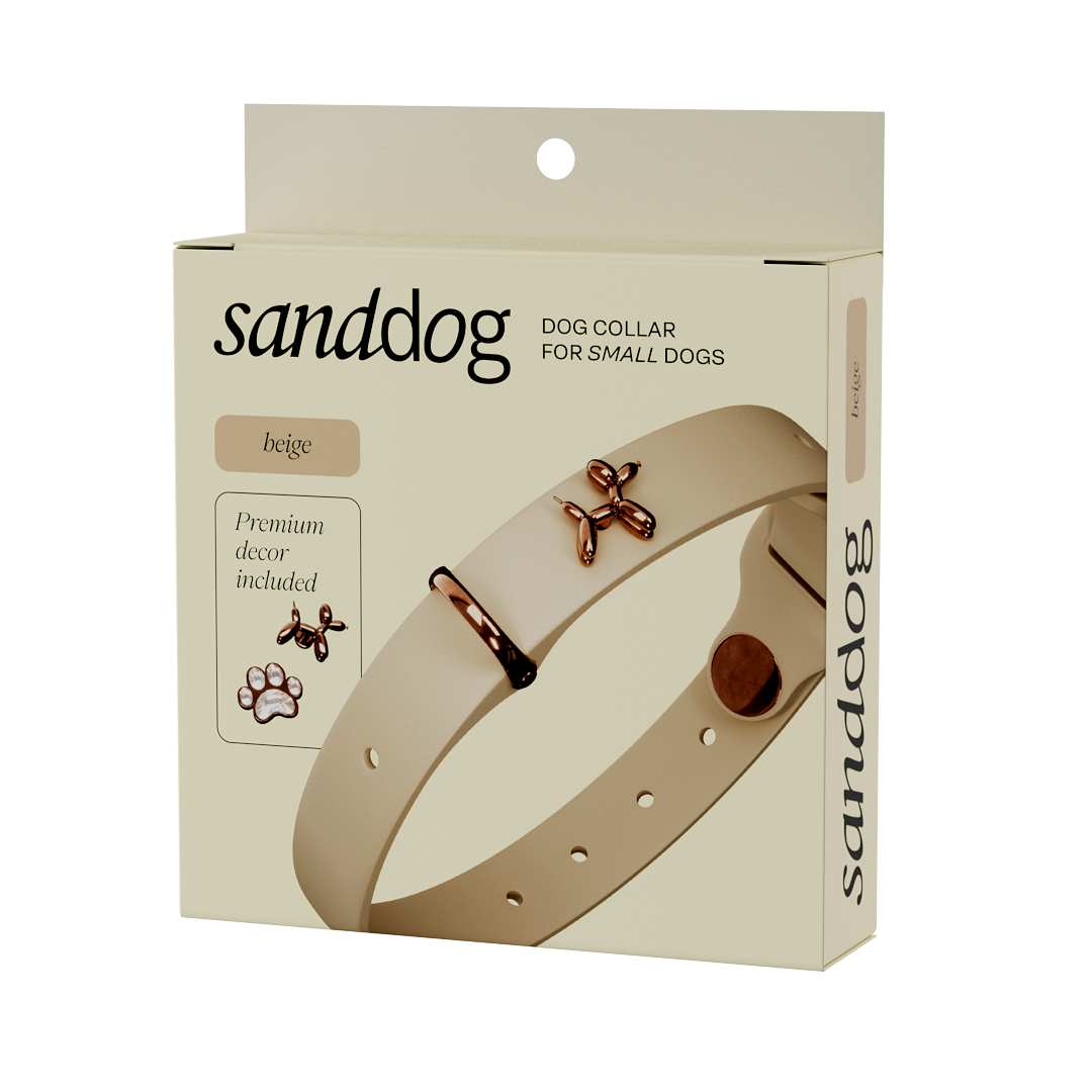 SANDDOG DOG COLLAR - BEIGE