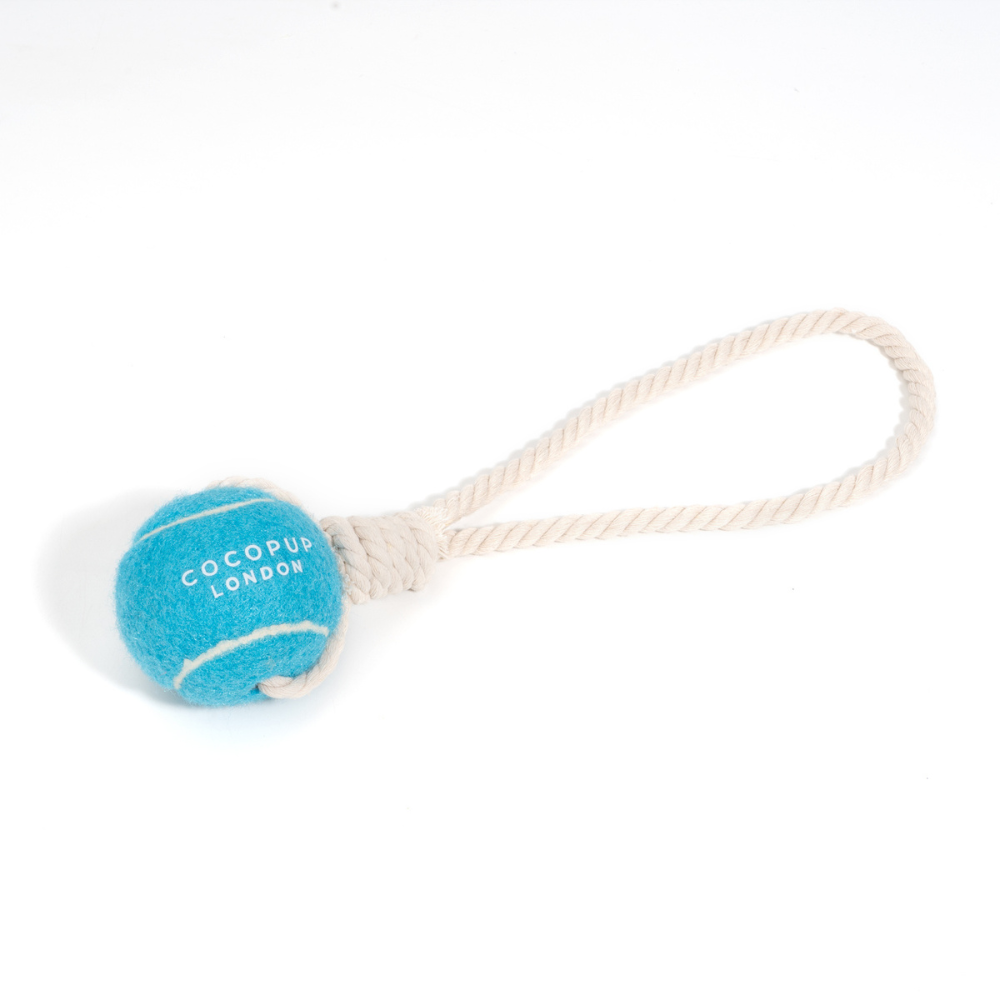 Tennis Ball Rope Toy - Assorted Colors