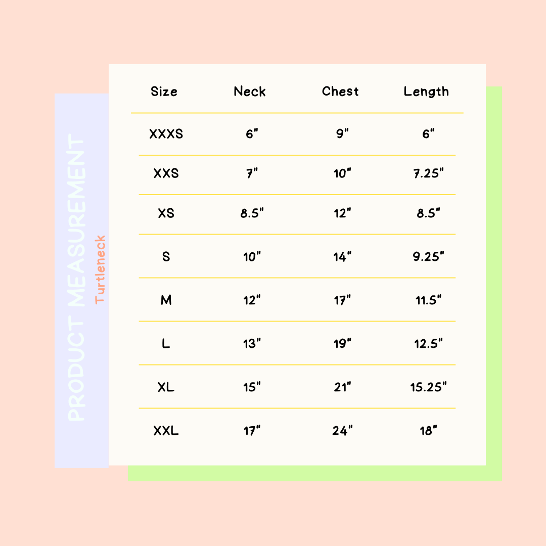 Pastel Striped Dog Turtleneck