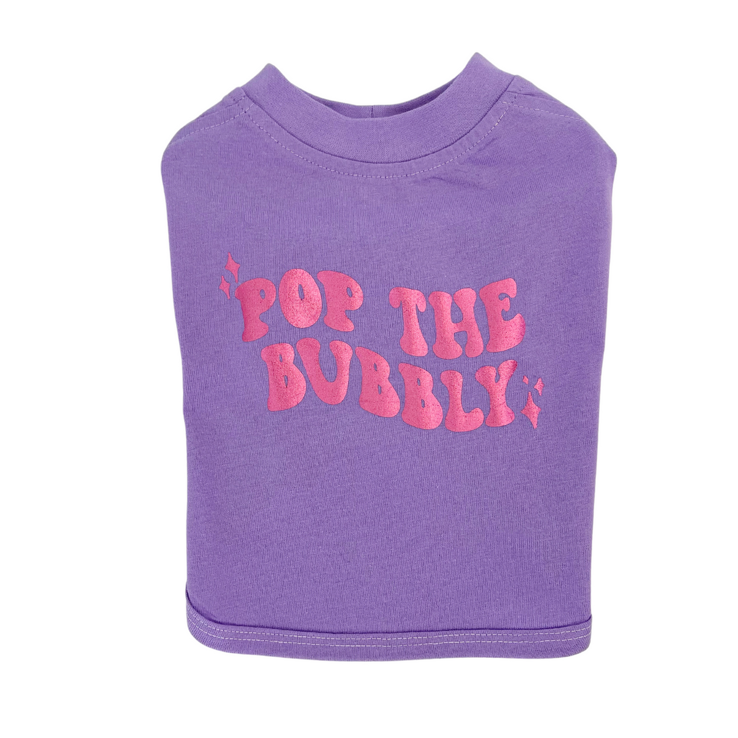 Camiseta con el perro Pop The Bubbly