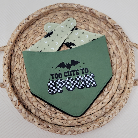 Too Cute to Spook Halloween Dog Bandana