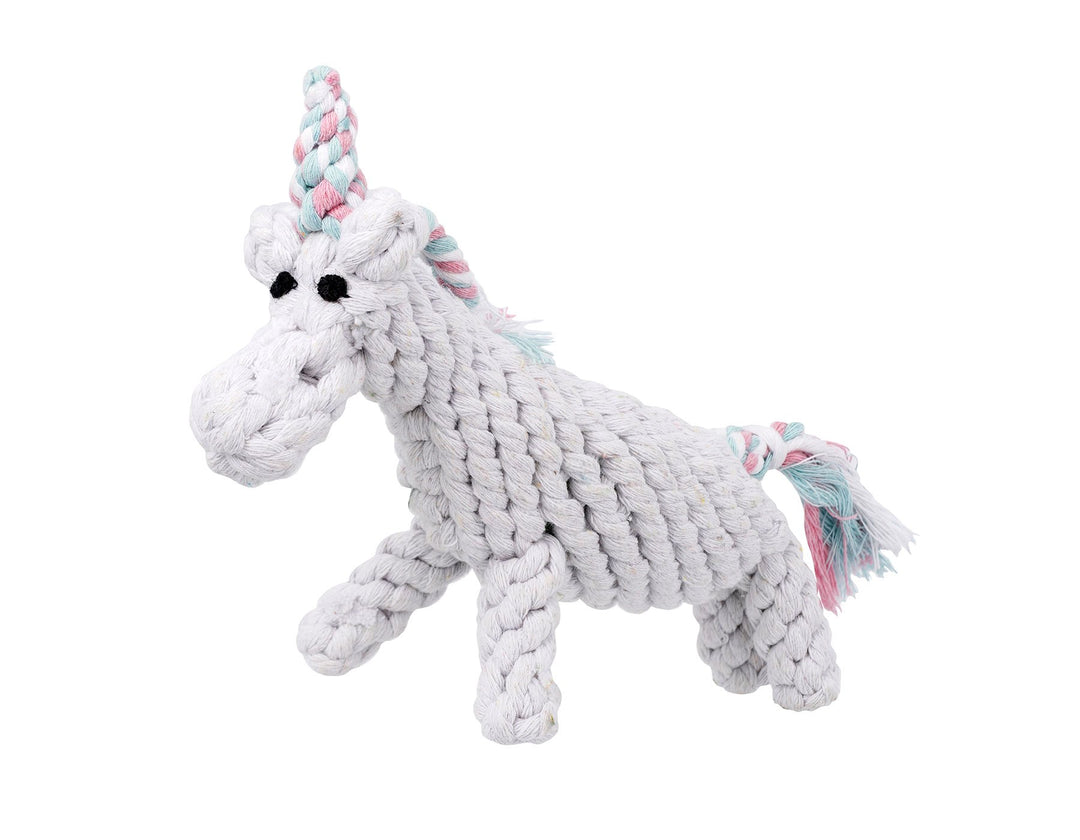 Juguete de cuerda para perros de 8" con forma de unicornio