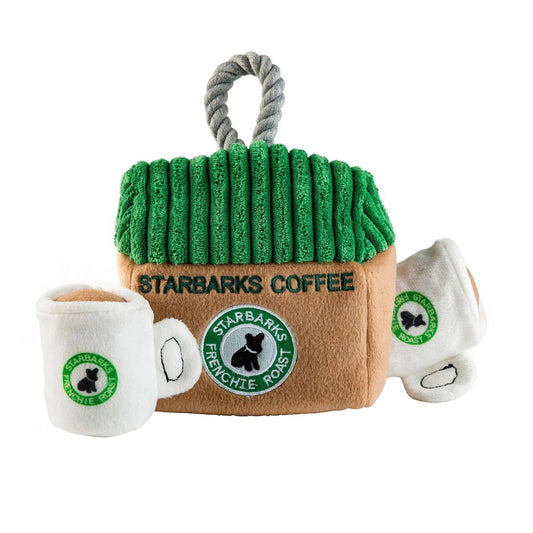 Juguete para perros con forma de madriguera de la cafetería Starbarks