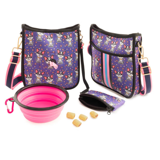 Chi-Wowza Chihuahua Dog Walking Messenger Bag Set