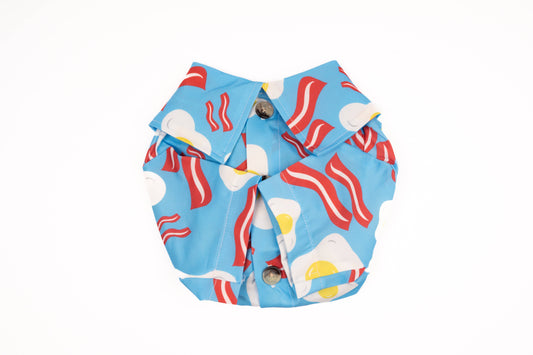 Bacon and Egg Print Dog Shirt