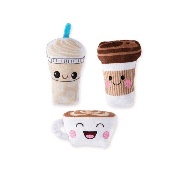 Juego de 3 juguetes para perros pequeños, color café