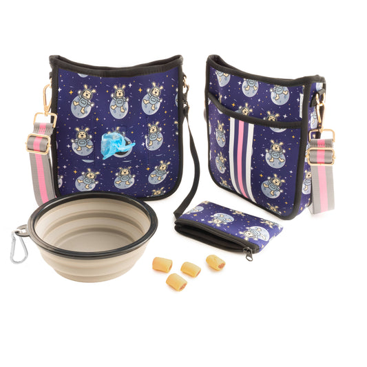 Space Dog Dog Walking Messenger Bag Set