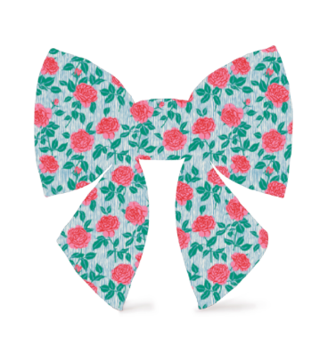 Rain Rose Valentine's Day Lady Dog Bow