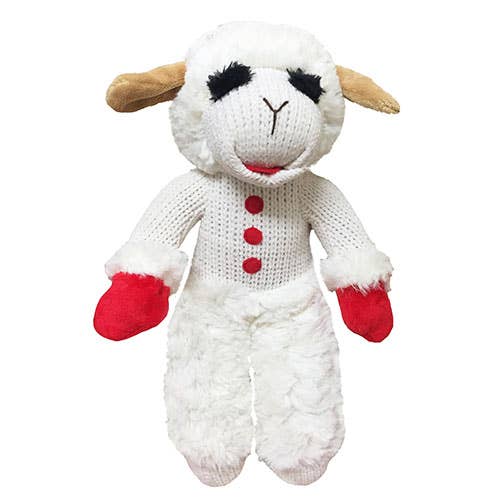 Peluche para perros de 13" con forma de cordero de pie de Multipet