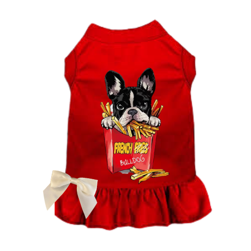 Vestido para perro Frenchie Fries (colores surtidos)