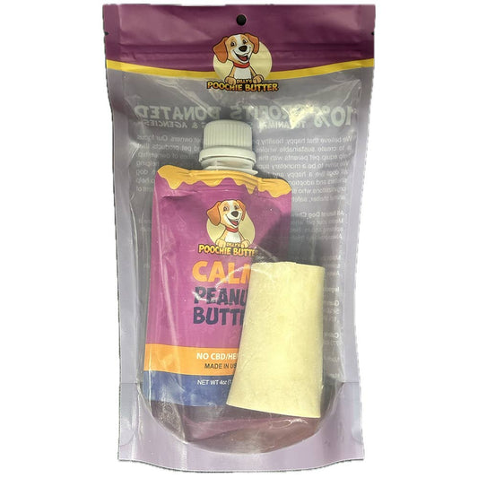 Calm PB Squeeze Pack 4oz + Marrow Bone: 3-4" Bone