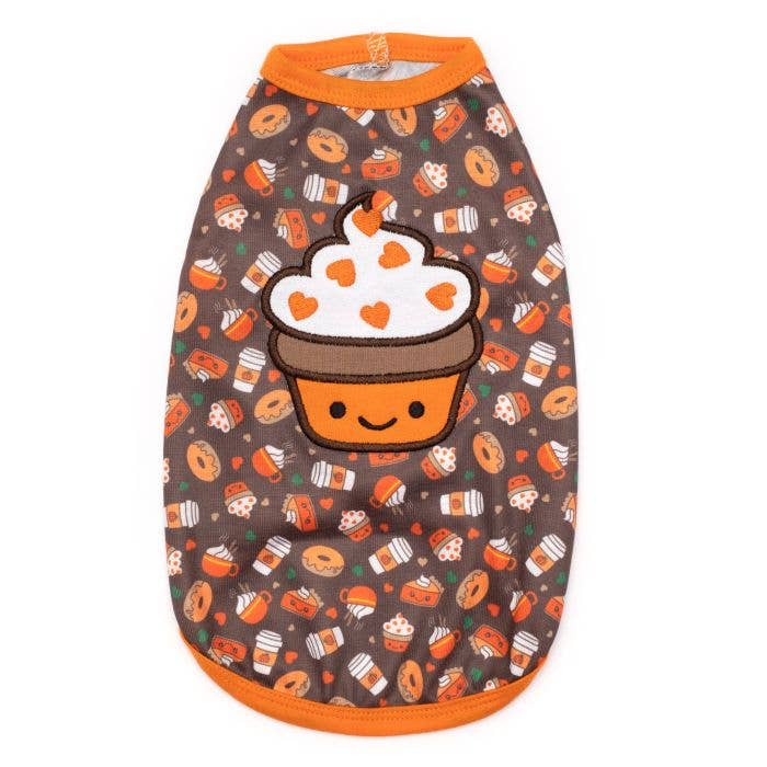 Camiseta para perro con sabor a calabaza y especias