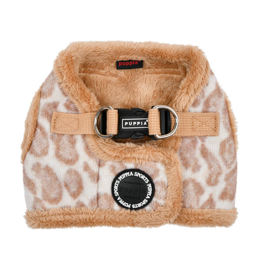 Arnés para perros Kovo Vest con diseño de leopardo, de fácil colocación, color beige