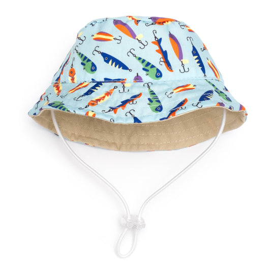 Gorro tipo pescador con diseño de perro Gone Fishin' (tallas variadas)