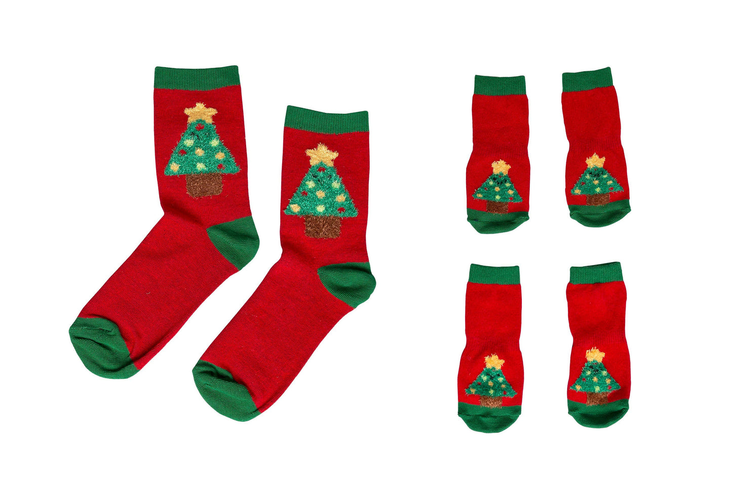 Human and Dog Matching Christmas Sock Set - Christmas Tree