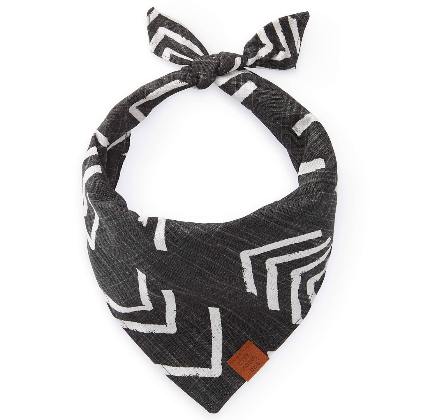 Modern Mud Cloth Black Boho Dog Bandana
