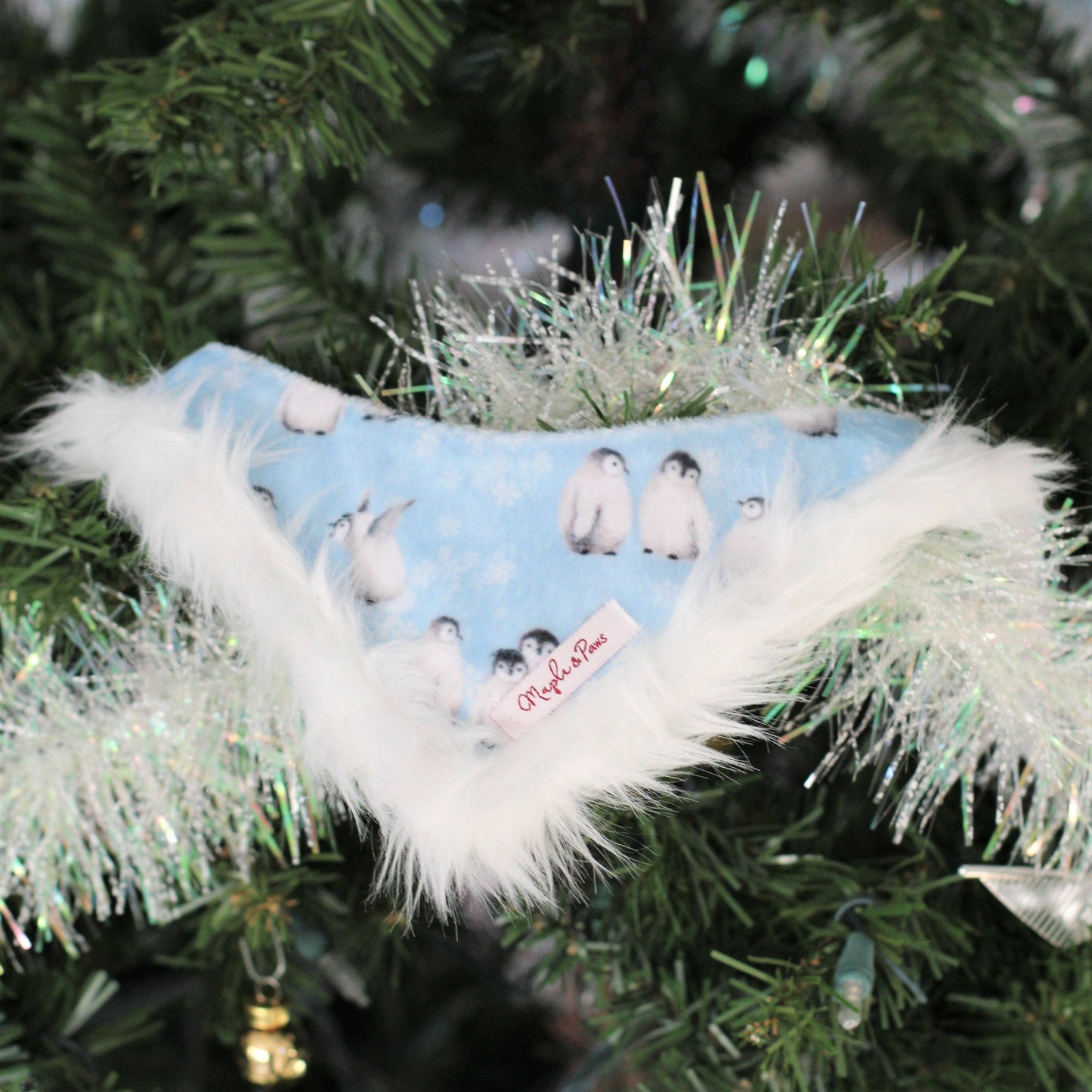 Bandana para perros con ribete 'Penguin Friends'