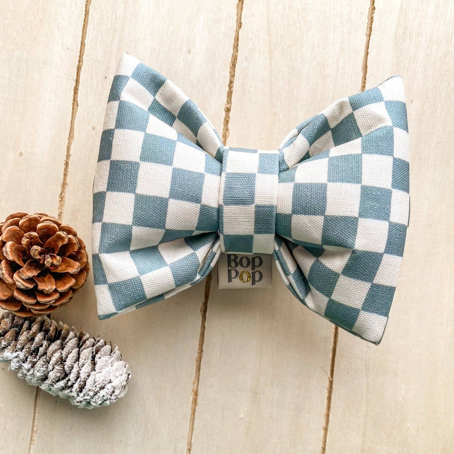 Pajarita BIG PUPPA - Parches variados en tonos Bluestone