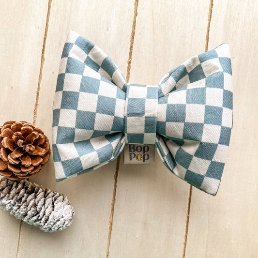 Pajarita BIG PUPPA - Parches variados en tonos Bluestone