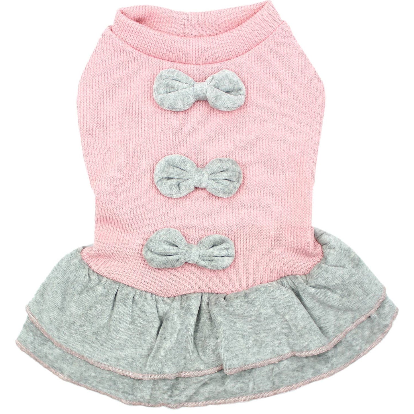 Winter Bows Dress - Pink