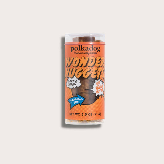 Tubos en miniatura de Polkadog - Wonder Nuggets - Mantequilla de maní - 2,5 oz