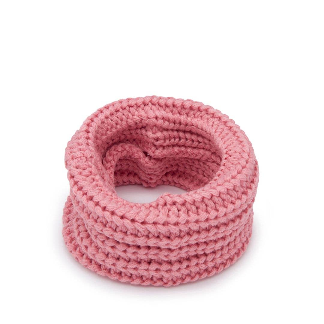 Bufanda rosa con diseño infinito para perros