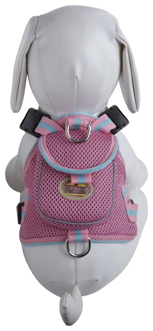Mesh Pet Harness With Pouch - Assorted Colors