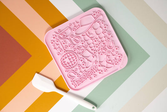 Alfombrilla para lamer con diseño de vaquera disco