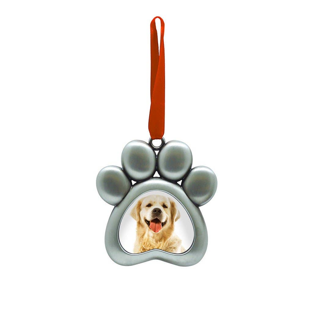 Paw Shaped Pet Picture Holiday Ornament
