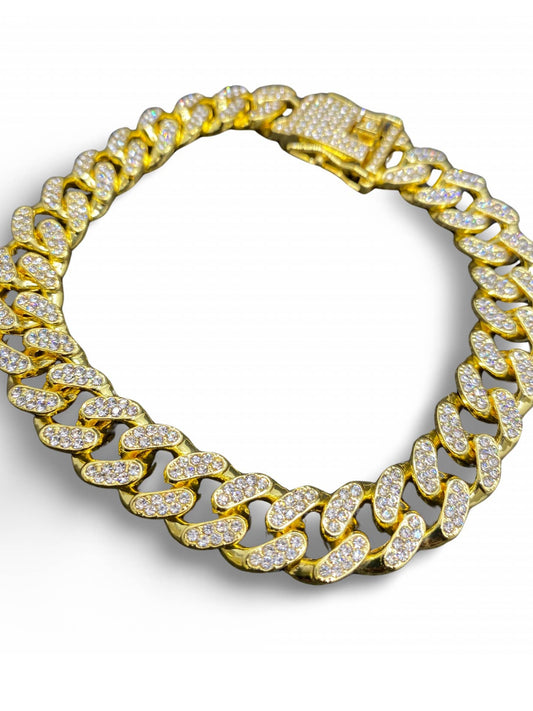 Gold Diamond Cuban Dog Collar
