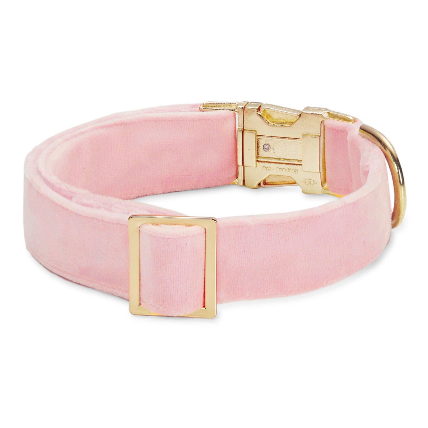 Collar para perro de terciopelo rosa ruborizado