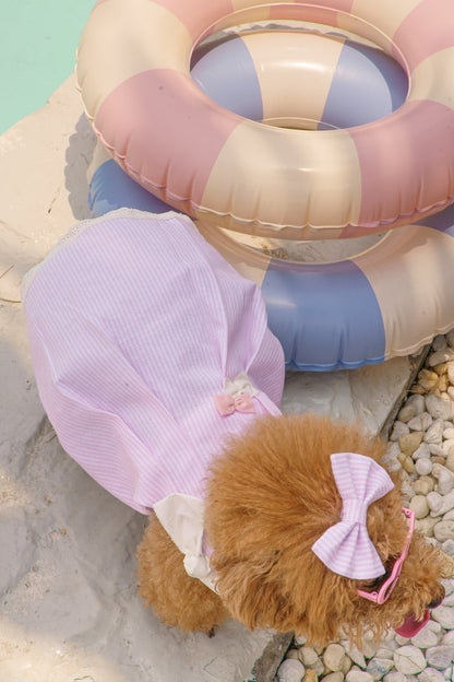Pink Striped Summer Dog Dress