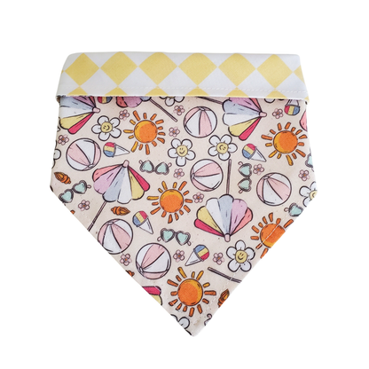Beach Day Fun - Reversible Dog Collar Bandana