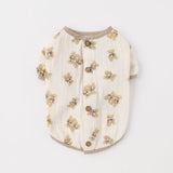 Bear Gauze Button Tops