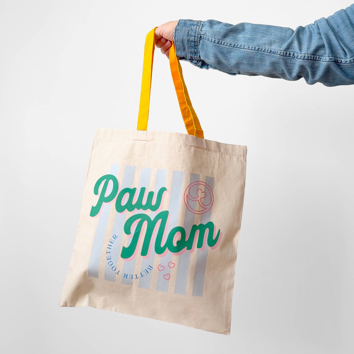 Paw Mom Canvas Tote Bag