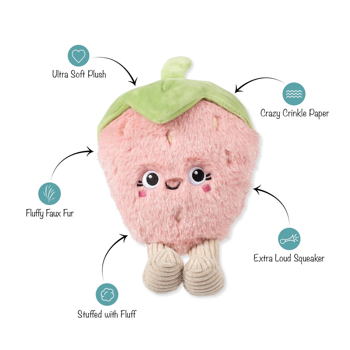 You're My Strawberry Jam Plush Dog Toy