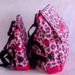 Pink Leopard Print Dog backpack - Assorted Sizes