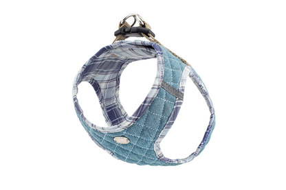 Step-In Denim Harness - Blue Plaid