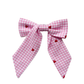 Pink Plaid Dog Bow Tie