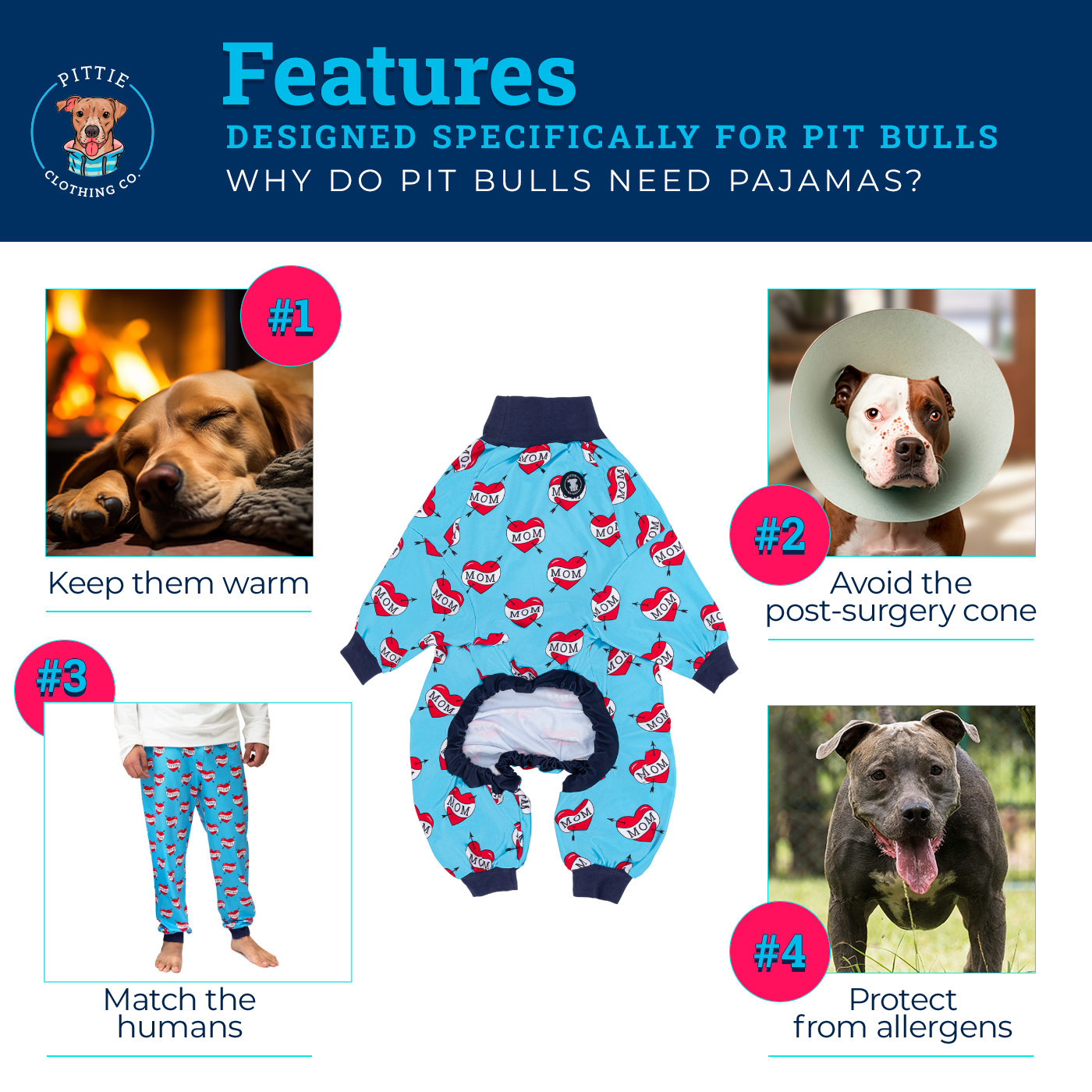 How the Pittie Stole Christmas- Pink Pajamas